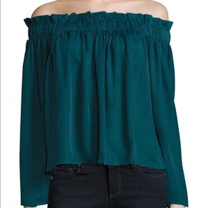 Lucca Off The Shoulder Emerald Blouse